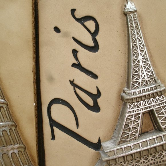 Vintage Chalkware Paris & Pisa Plaques Set of 2 - Picture 13 of 16